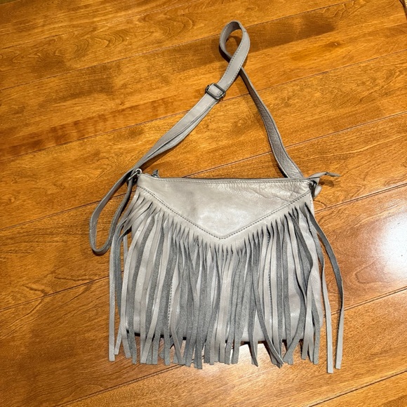 Cut N Paste Taupe Molly Mini Fringe Purse Crossbody Bag - Picture 1 of 7